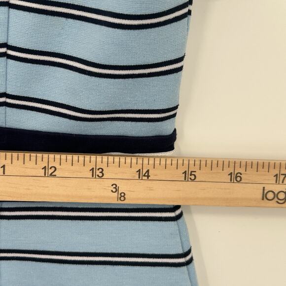 Draper James Dress Blue Stripes Womens Size Medium Ponte Stripe A-line - Picture 9 of 12